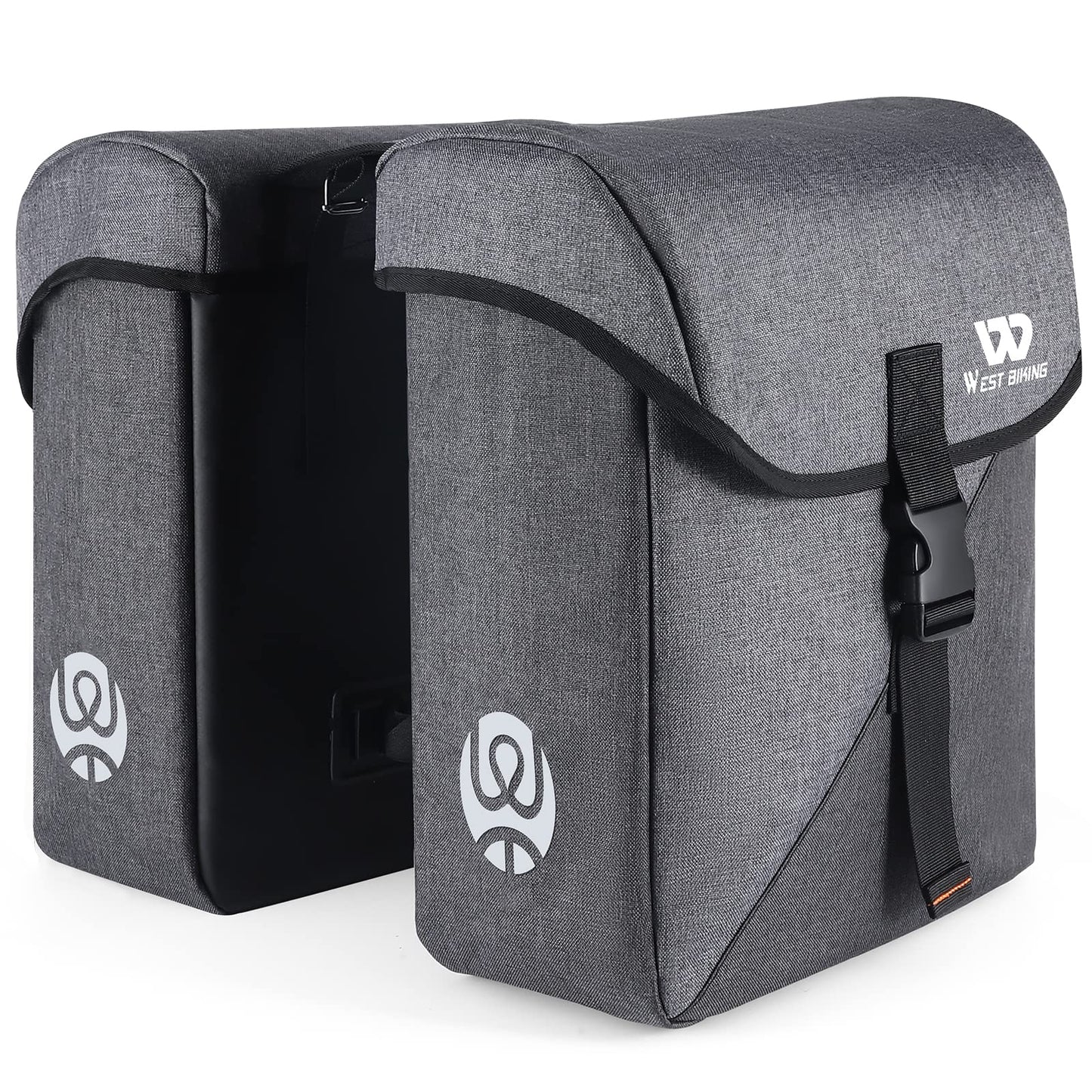 ICOCOPRO Bicycle Bag Double Bag, Three-Dimensional Bicycle Bags for Luggage Carrier, 35L Large Bicycle Bags, Bicycle Bag with Waterproof Rain Cover, Luggage Carrier Bags for ebike MTB Road Bike