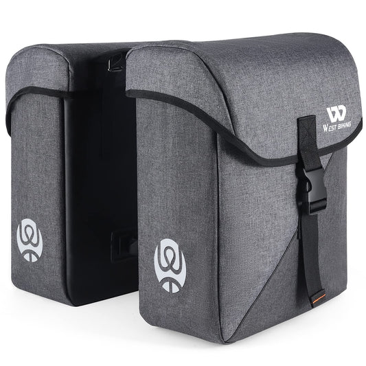 ICOCOPRO Bicycle Bag Double Bag, Three-Dimensional Bicycle Bags for Luggage Carrier, 35L Large Bicycle Bags, Bicycle Bag with Waterproof Rain Cover, Luggage Carrier Bags for ebike MTB Road Bike