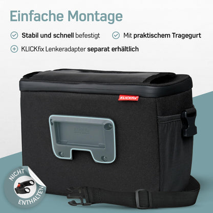 Borrow KLICKfix handlebar bag smartphone - water-repellent and spacious bike handlebar bag 6 L - bike bag handlebar ebike - bike bag phone