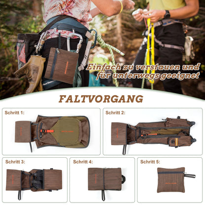 BECOJADDE 18L Hiking Backpack Men Small Backpack Women Lightweight Daypack Foldable Trekking Pack for Camping Outdoor Hiking Travel Chocolate Brown