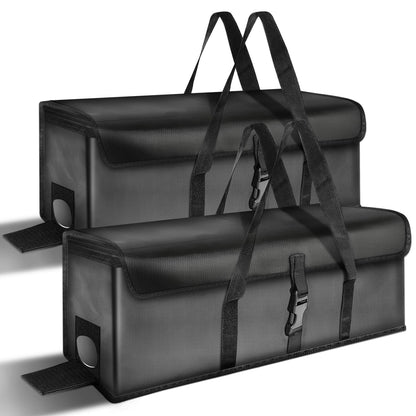 E-Bike battery bags 2 pieces, Fireproof battery bags - Ultra high temperature resistant, Waterproof, Explosion-proof, 6 layers fireproof, Lithium polymer safety bags for storage, Transport