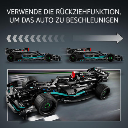 LEGO Technic Mercedes-AMG F1 W14 E Performance Race Car toy for kids, boys, and girls ages 7+, pull-back model vehicle set, bedroom decoration, birthday gift idea 42165