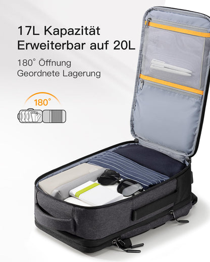 Inateck 17-20L Ryanair carry-on backpack 40x20x25 for women and men, laptop backpack compatible with 14-inch MacBook Pro.