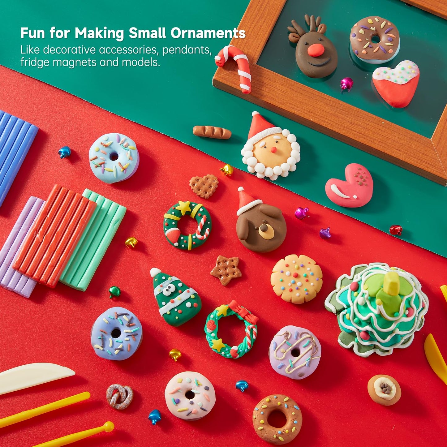 Shuttle Art Polymer Clay Set, 57 colors clay set with 102 pieces of polymer clay accessories, oven-bake modeling clay, polymer clay with 19 carving tools, kids clay, clay for earrings, bracelet.