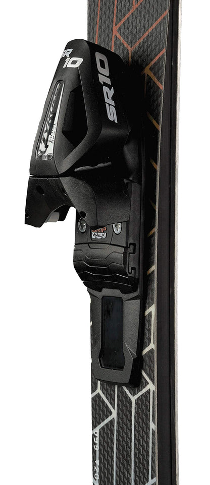 GPO Snowblade Hot Stamp, short skis including Tyrolia SR-10 safety bindings, 99 cm length, Big-Foot skis for men and women.