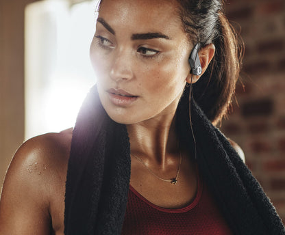 AQL Sport Boost Charge | Bluetooth headphones | Bluetooth sports headphones - wireless stereo - waterproof - charging case for 5 charges - Black