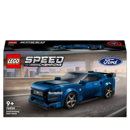 LEGO Speed Champions Ford Mustang Dark Horse sports car, car toy with minifigure for building, playing, and displaying for kids, gift for boys, girls, and car enthusiasts ages 9+ 76920.