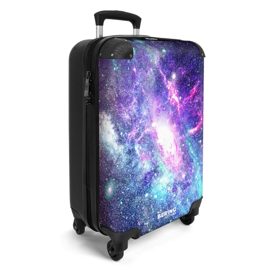 NoBoringSuitcases.com® Kids Suitcase Boys Carry-On Luggage Bag with Wheels Gift - Starry Sky - Space - Boys Suitcase Trolley small, 55x40x20