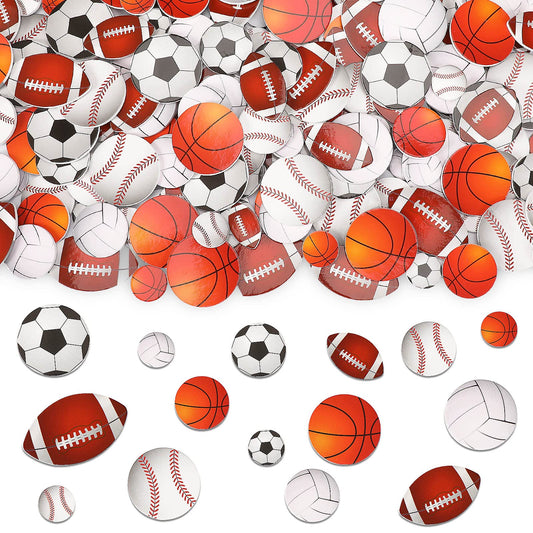 JULBEAR sports stickers made of EVA foam for kids, self-adhesive in multicolor, for art, crafts, decoration, accessories, including basketball, soccer, volleyball, party supplies.
