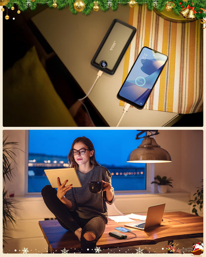 Power Bank 27000mAh Powerbank 22.5W External Battery, PD20W USB C Output Fast Charging Portable Charger for iPhone 16 15 14 13Pro, Huawei, Samsung, etc.