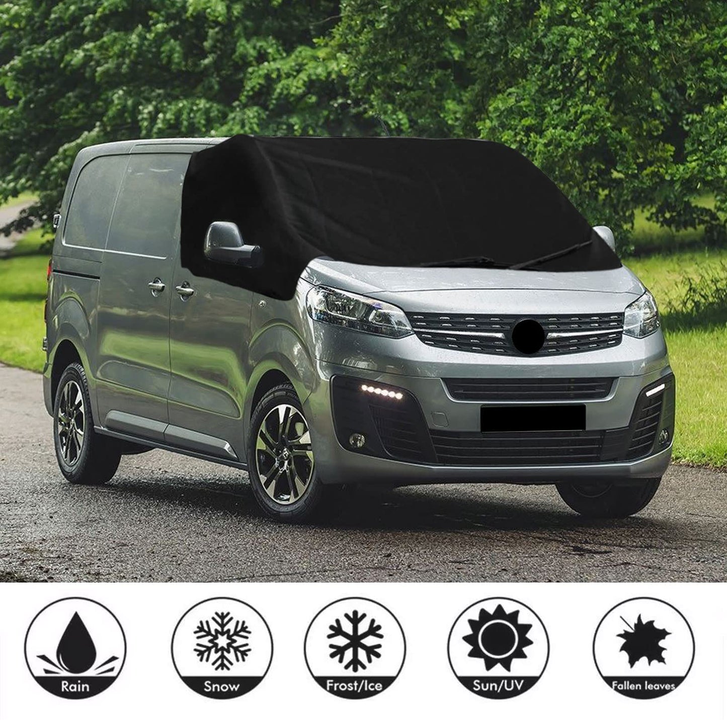Opaltool Front Windshield Wrap Cover for Opel Vivaro FIAT Talento Nissan NV300 Primastar 2014-2019, Luxury 600D Car Windshield Cover, Windshield Sunshade Front Windshield Cover