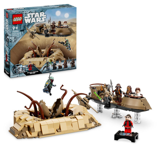 LEGO Star Wars: Return of the Jedi Desert Skiff and Sarlacc Pit, fantasy collecting and building set, construction toy, gift for boys, girls, and all fans 75396