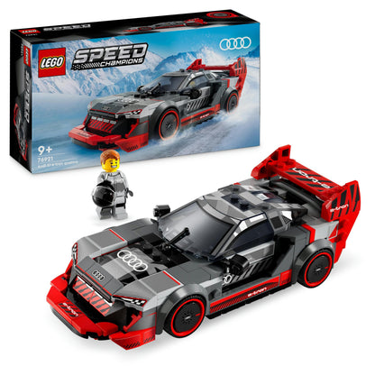 LEGO Speed Champions Audi S1 e-tron Quattro race car set with buildable, play and display toy car, model vehicle for kids, gift for 9 year old boys and girls 76921