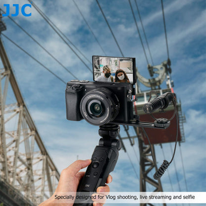 JJC Bluetooth Handgrip Remote Control for Sony ZV-E10 ZV-1 ZV-1F A6700 A6600 A6400 A6100 A7C A7SIII A7III A7RIII A7RIV A7RV RX0II RX100VII Vlogging Cameras Replaces GP-VPT2BT Mini Tripod Handle Tripod Stand