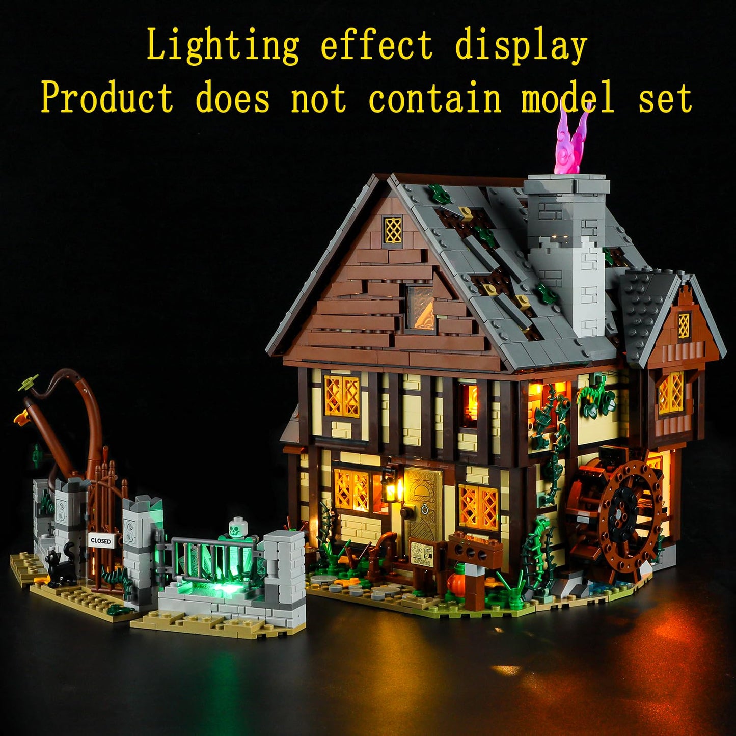 GEAMENT LED Light Set Compatible with Lego Hocus Pocus Sanderson Sisters' Cottage Ideas 21341 (Model Set Not Included)