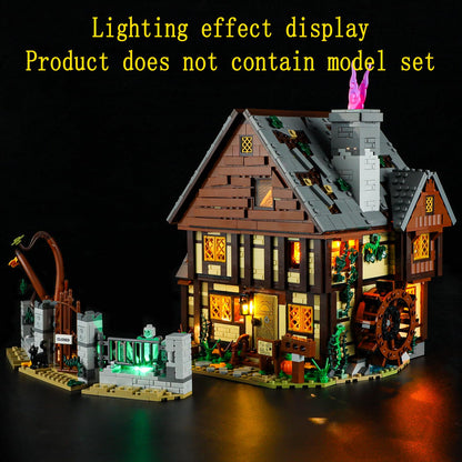 GEAMENT LED Light Set Compatible with Lego Hocus Pocus Sanderson Sisters' Cottage Ideas 21341 (Model Set Not Included)