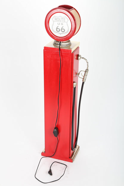 Point-Home - CD cabinet in retro style, shaped like a gas pump, with lighting.