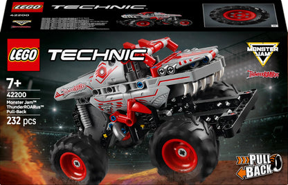 LEGO Technic Monster Jam ThunderROARus, toy monster truck with pull-back function, building toy for kids, gift for boys and girls ages 7 and up 42200