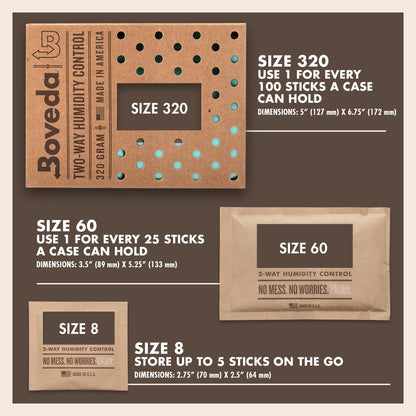 Boveda for Cigars/Tobacco | 2-way humidity control at 72% relative humidity | Size 60 for use with 25 cigars in a humidor | patented technology for cigar humidors | sales carton of 12 pieces
