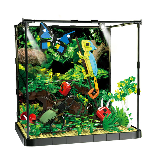 Flower Insect Tank Building Set compatible with Lego for Adults, Creator Construction Kit for Boys and Girls aged 12 and up. Includes 1284 pieces.