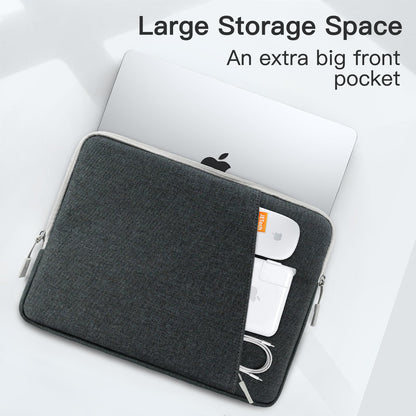 JETech Laptop Sleeve for 13.3-inch MacBook Air/Pro, 14-inch MacBook Pro 2021 M1, 13-13.6 inch Notebook, waterproof, shockproof, Bag with Pocket (Dark Gray)