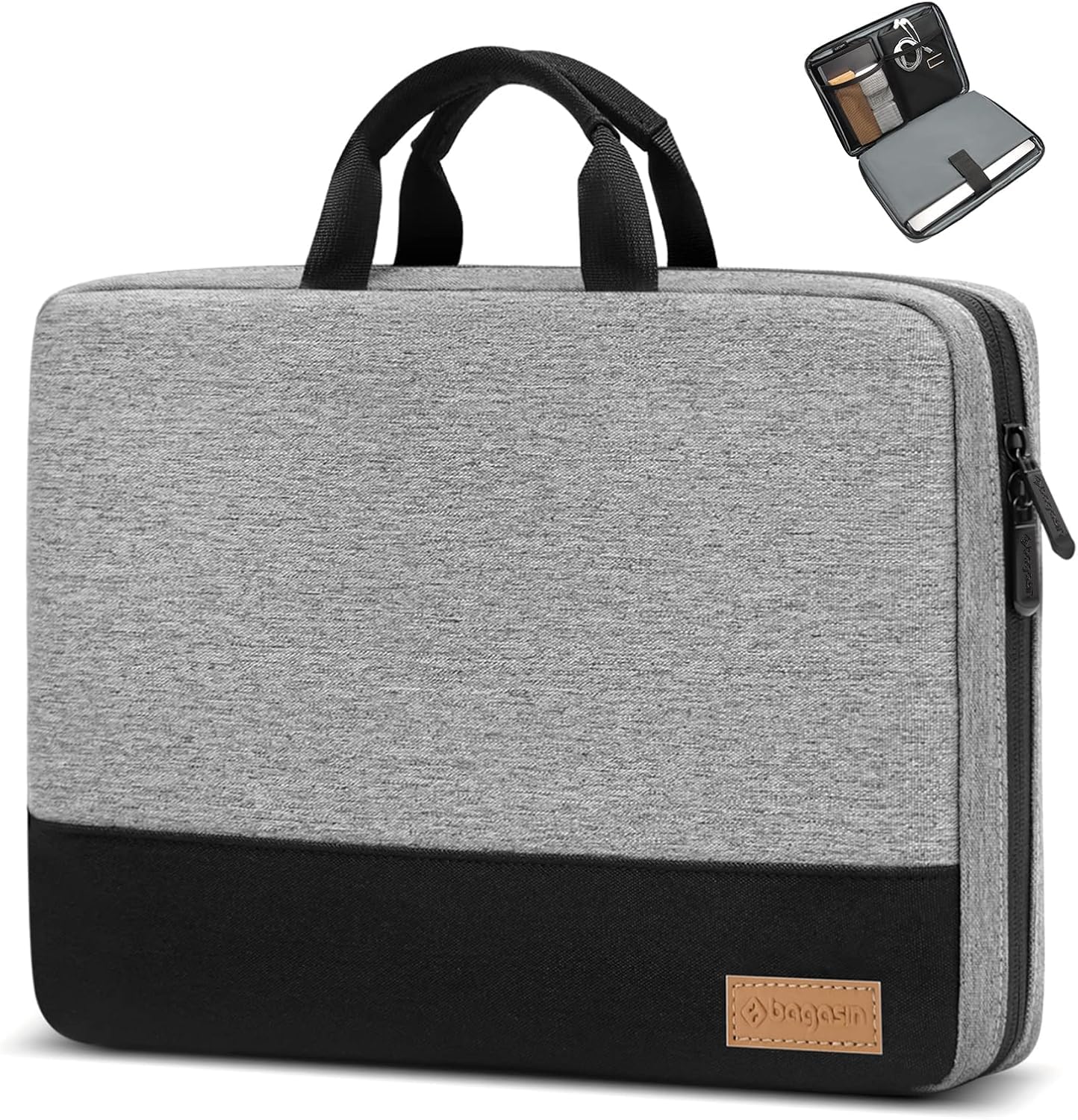 Bagasin Laptop Sleeve Case, 15 15.6 16 Inch TSA Laptop Bag Protective Cover Waterproof with 4-layer Protection, Computer Carrying Case for MacBook, HP, Dell, Lenovo, Asus Notebook