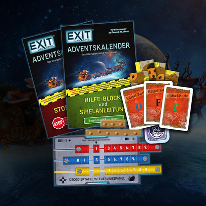 KOSMOS 684488 EXIT - The Game - Advent Calendar: The intergalactic race, with 24 exciting puzzles for ages 10 and up, an Escape Room game for Christmas.