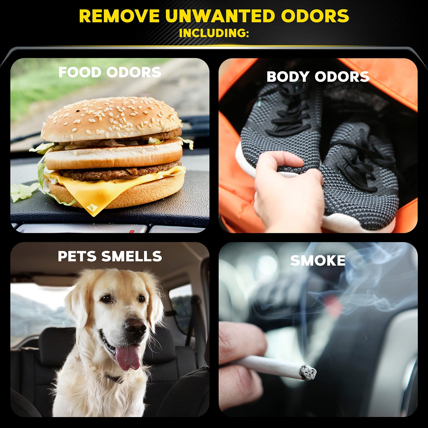 Meguiar's Air Re-Fresher New Car eliminates odors like smoke and pet smells, leaving a long-lasting fresh scent in your vehicle. G16402EU- 59ml.
