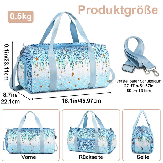 Kids sports bag with shoe compartment and wet pocket. Perfect for swimming, teens, and fitness activities. Ideal for outdoor sports.