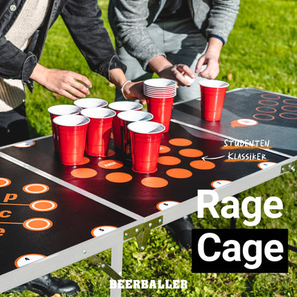 BeerBaller® Multigame Beer Pong Table - 6 party games in one beer pong table | Black frame, foldable & scratch-resistant surface | Ball holder with 6 balls included | Beer pong tables | Drinking games
