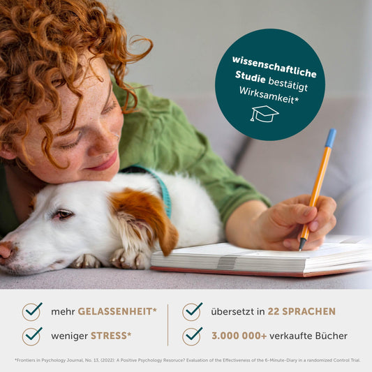 6-Minute Diary for Adults 2025 (The Original) - Mindfulness Journal, Scientifically Based Journal Book - Gratitude Journal for Increased Resilience & Self-Love