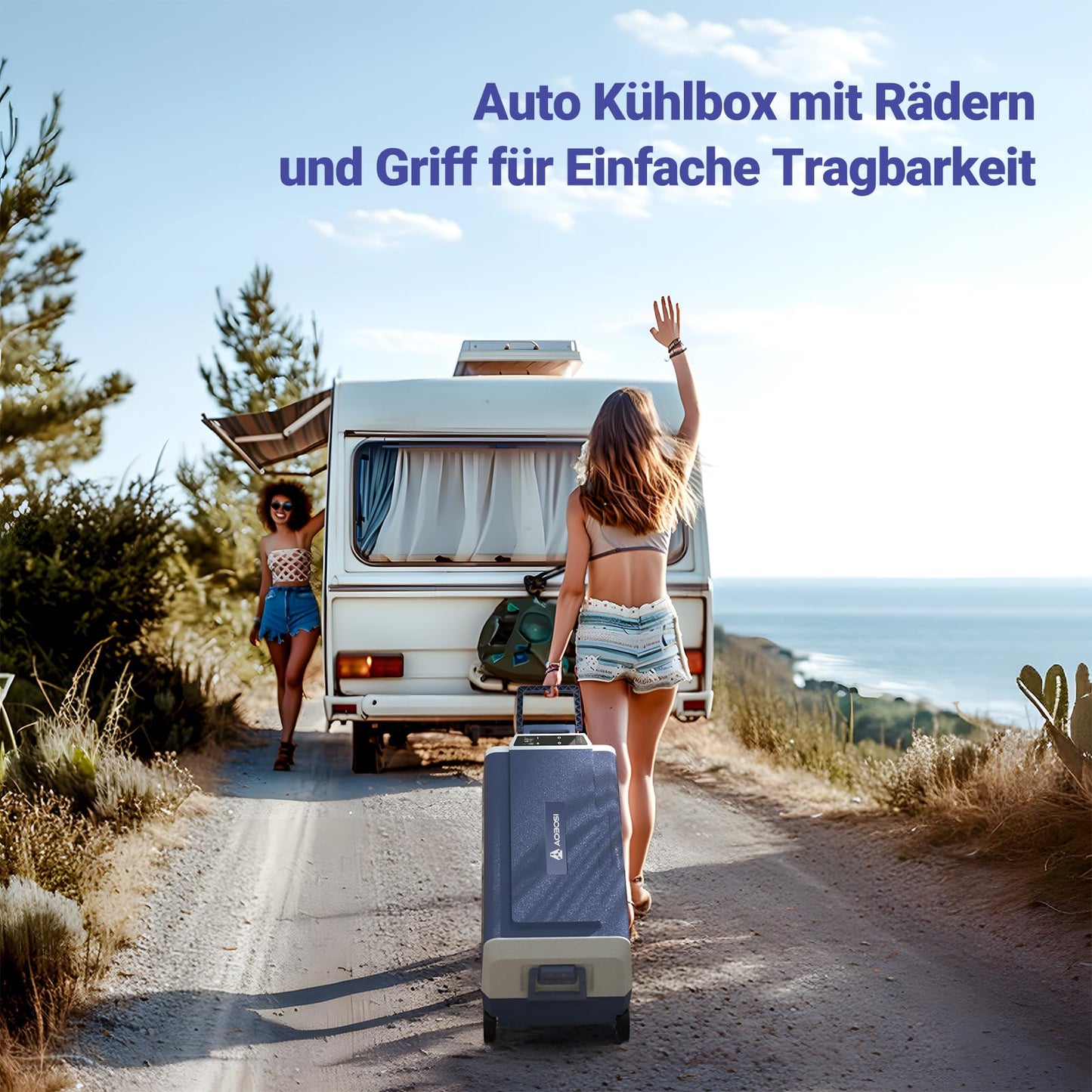 AAOBOSI Compressor Cool Box 36L, Car Fridge 12/24V and 100-240V Electric Cool Box, -20°C to 20°C compressor cool box for car, truck, boat, RV, camping, travel.