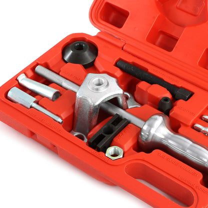 Wiltec puller set for wheel bearings and wheel hubs, for 4 and 5-hole with wheel hub, with slide hammer, as internal puller or external puller.