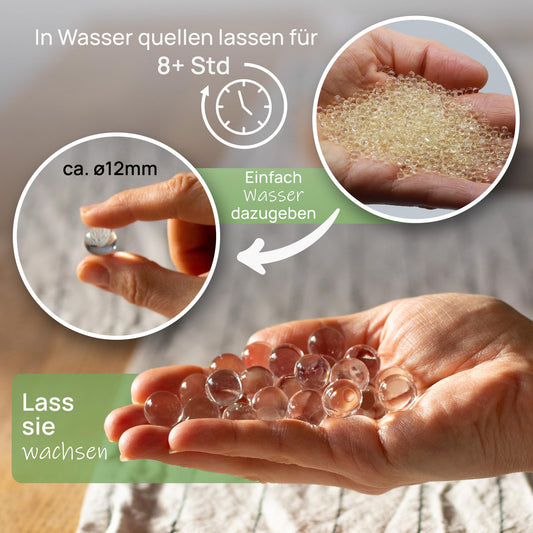 Comfoorder - Transparent water beads - Decorative water beads for plants in vase, approximately 100,000 hydro beads, clear gel balls