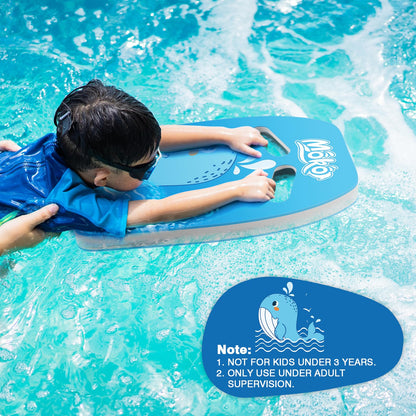 MoKo Kids Swim Board, Swimming Kickboard Training Equipment with Handles Cartoon Swim Float Swimming Training Gear Swim Board for Boys Girls - Blue Whale
