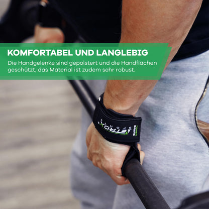 NetroxSports - Power Grips Fast Pulling Aids for Strength Training - Fitness Lifting Straps for Deadlifts, Bodybuilding with Wrist Protection - Grip Aid, Pulling Aids Gym, Grip Aids Men & Women