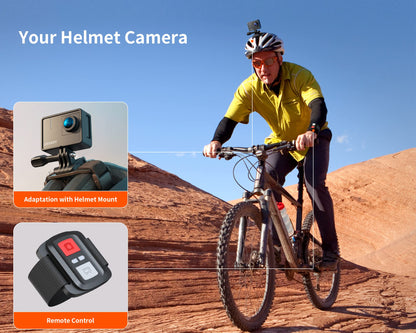 iZEEKER Action Cam 4K 30FPS 20MP, 40M Waterproof, Underwater Camera with Stabilization, Touchscreen Video Camera, 170° Wide Angle Helmet Camera, 2X1050 mAh Batteries, WiFi, 2.4G Remote Control, Accessory Kit