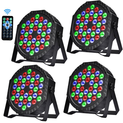 LED Par Spotlight 36 LED Stage Light Disco Light Party Light DJ Light RGB with Remote Control Stage Lighting 7 Lighting Modes for KTV DJ Bar Party Wedding Halloween Christmas