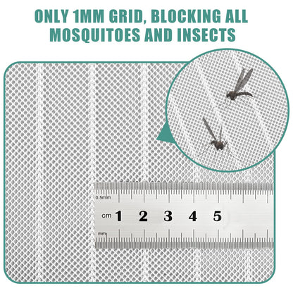 JOY2SEE Magnetic Fly Screen Door 71x87in, Updated Version Mesh Door, White Magnetic Curtain Insect Protection, No Drilling