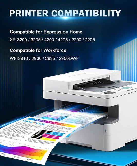 HALLOLUX 604 printer cartridges 604 XL Compatible for Epson 604 cartridges 604XL Multipack for Epson XP 2205 cartridges for XP 3200 XP 4200 XP 3205 XP 4205 Workforce WF 2930 WF 2935 WF 2910 (10-pack)
