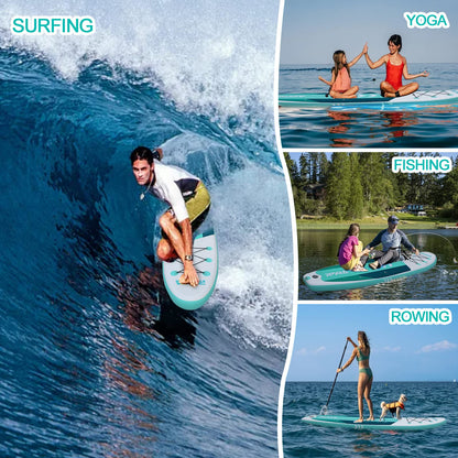 SUP Board, Inflatable Stand Up Paddling Board Set Wide Stable Design 320×84×15cm/335x84x15cm up to 200KG with Complete Accessories, Stand Up Paddle Board Surfboard for Kids & Adults