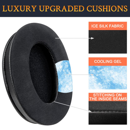SOULWIT cooling gel replacement ear pads for Sony WH-1000XM3 (WH1000XM3) over-ear headphones, ear cushion with high-density noise isolation foam, extra thickness