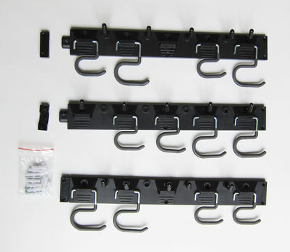FITOOL Adjustable Storage System 48 inch, Wall Mount for Tools, Broom Holder, Garden Tool Organizer.