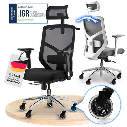 ELITESEATS Office Chair Ergonomic [TOP PICK] Scratch-Free Wheels Breathable | Ergonomic Desk Chair | Office Chair 150 kg Capacity | Computer Chair | Swivel Chair | Home Office Chair Ergonomic