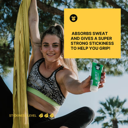 Monkeyhands Sticky Grip | Super strong grip for fitness and pole dance | perfect for calisthenics, rings, parkour, gymnastics | Vegan, Paraben-free, with resin | Green, 100ml