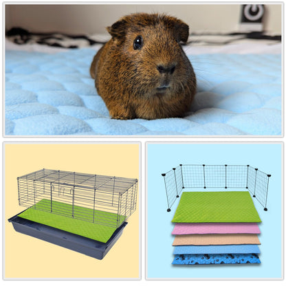 NEO SOLVO cage liner for rabbits and guinea pigs with removable fleece tunnel cover - perfect bedding for indoor cages and C&C - absorbent, waterproof - 140 x 70 cm - Peach