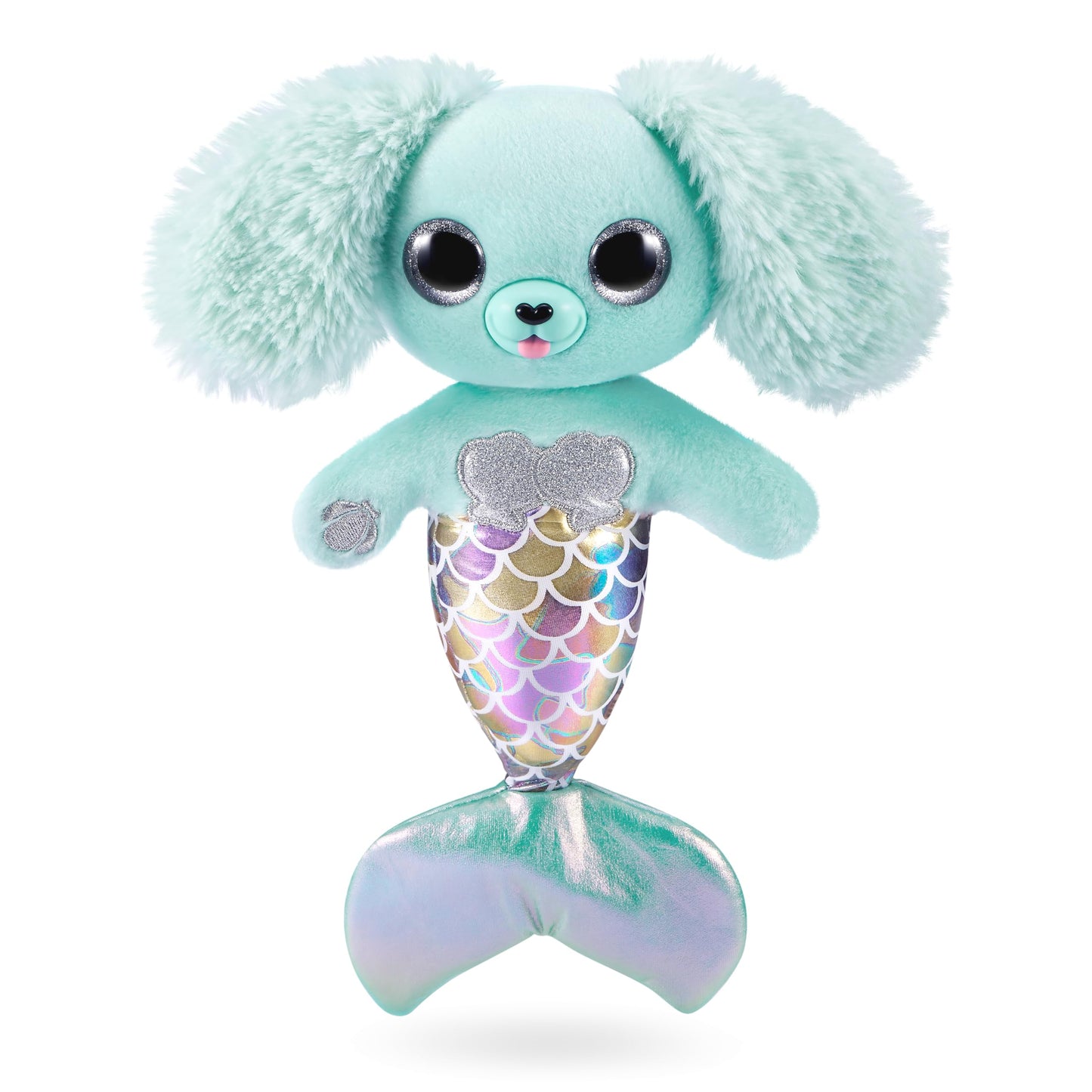 Pets Alive Furmaids by ZURU Mermaid, plush, interactive, light and sound, girls toy (Green Puppy)