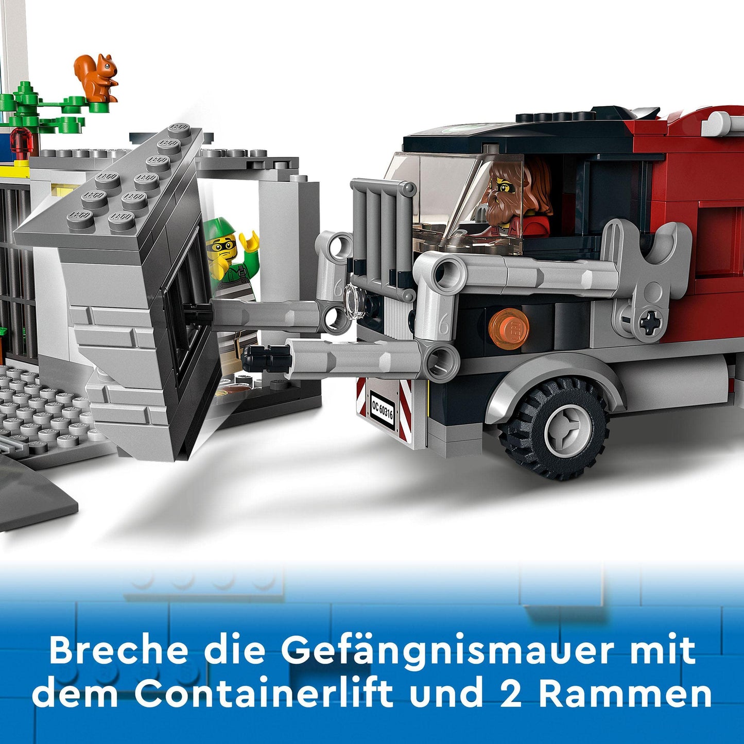 LEGO 60316 City Police Station with police car, garbage truck, and helicopter. Building kit with 3 figures, police toy for boys and girls 6+. Great gift for kids.