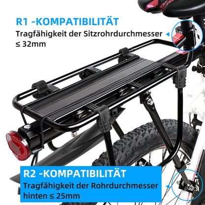 SPGOOD Bicycle Luggage Rack Set [24-29 Inch] Adjustable Universal Aluminum Alloy Mountain Bike Luggage Rack with Reflector, Quick Release, and Mounting, Maximum Load 100kg.