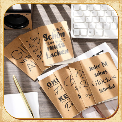 Tenare 30 Pieces Mini Notebooks with Quote Small Inspirational Notebooks Lined Pocket Diary Notepads Party Favors Gifts for School Office Home, 10 Styles (Kraft Paper Cover)